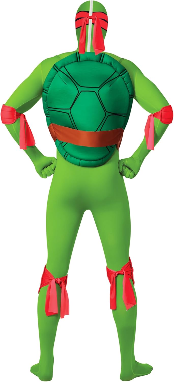 Rubie´s Offizielles Raphael-Kostüm, Ninja Turtles, Ganzkörper-Anzug, für Erwachsene, Gross L Mehrfar