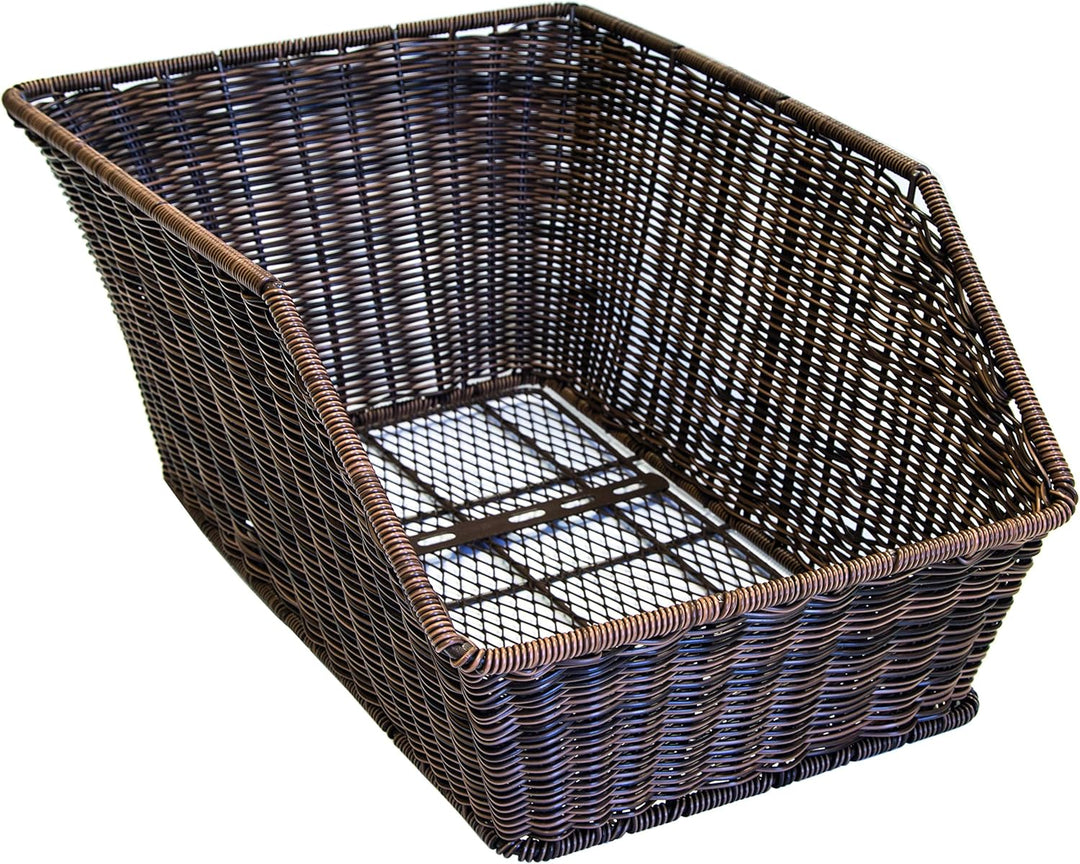 Büchel Fahrradkorb hinten aus hochwertigem Polyrattan I Fahrrad Korb für hinten inkl. Befestigungsma