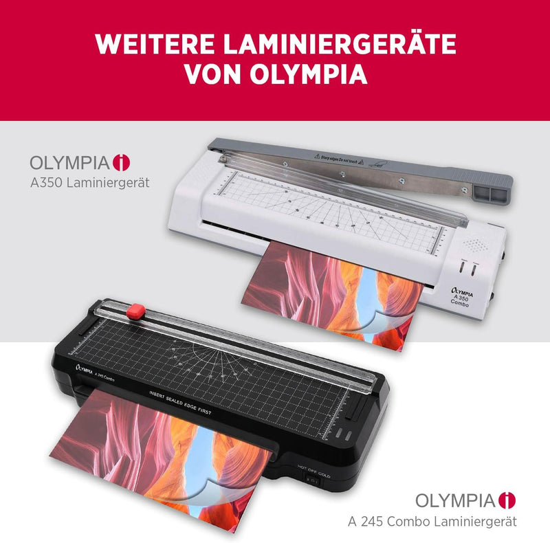 Olympia – Hochwertiges Laminiergerät A210 für DIN A4 | Sicherer Dokumentenschutz vor Schutz, Wasser