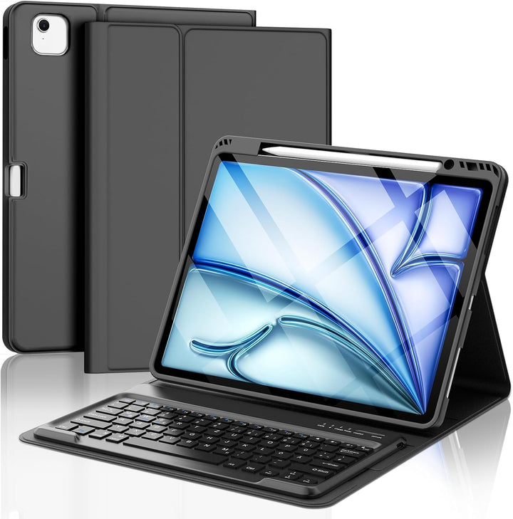 Tastatur Hülle für iPad Air 13 (M3/M2) 2025/2024, Deutsches QWERTZ, Magnetische Bluetooth Abnehmbar
