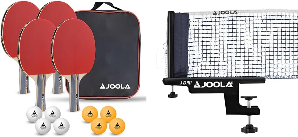 JOOLA Tischtennis-Set Team School Bundle mit Tischtennisnetz Schwarz, Bundle mit Tischtennisnetz Sch