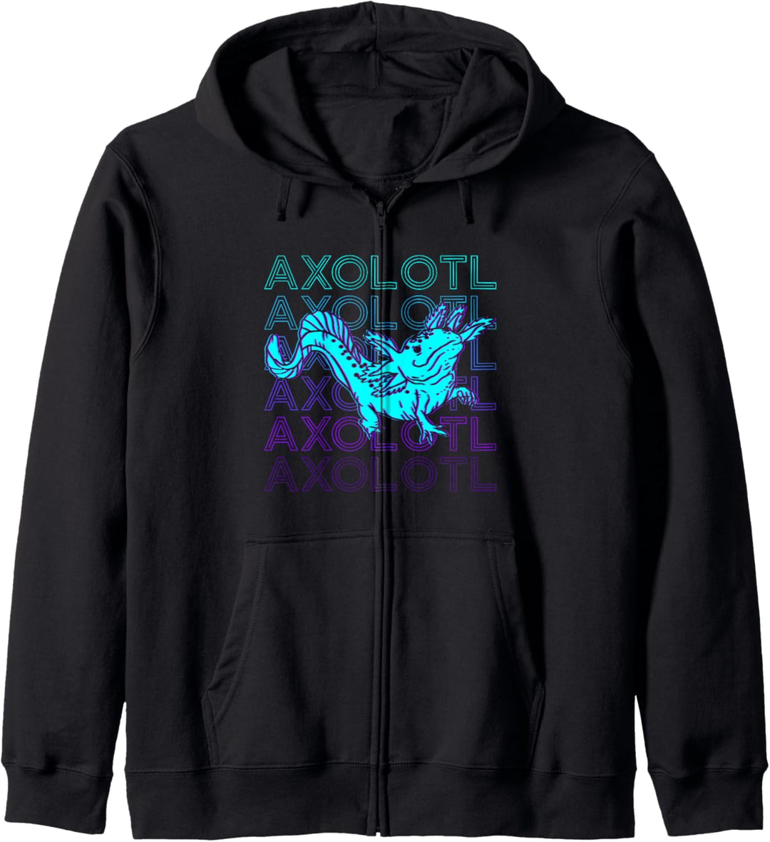 Axolotl Retro Axolotl Kapuzenjacke