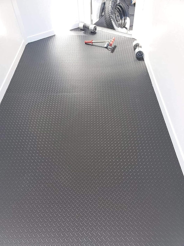 uyoyous Gummimatte Meterware Bodenmatte Schutzmatte Gummiläufer 500cm x 100cm Gummimatten Antirutsch