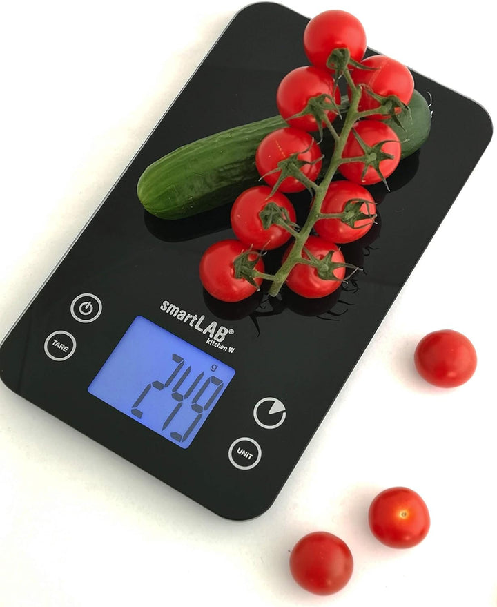 SmartLab Kitchen W Küchenwaage mit Bluetooth |Digitalwaage für die Küche aus Glas |Lebensmittelwaage