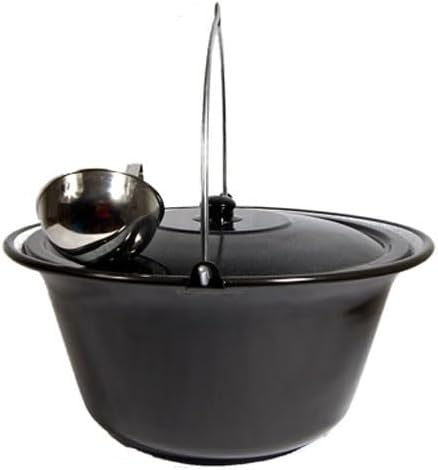 Set Gulaschkessel Emaille 6 Liter Gulaschtopf + Deckel + GRATIS Schöpflöffel Hordentopf