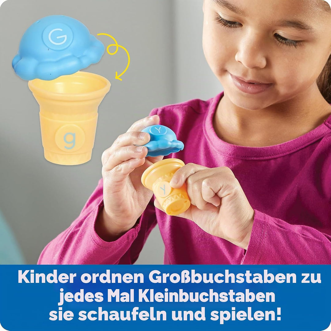 Learning Resources Mini-Eiskugeln mit Buchstaben, Alphabet-Spielzeug für 3-Jährige, Buchstaben Lerne