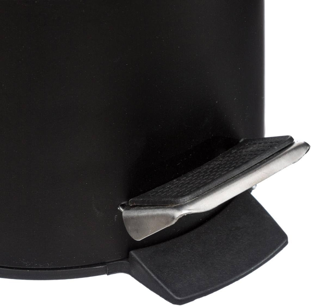 5five - mülleimer mit bambusdeckel 3l naturéo schwarz, Schwarz