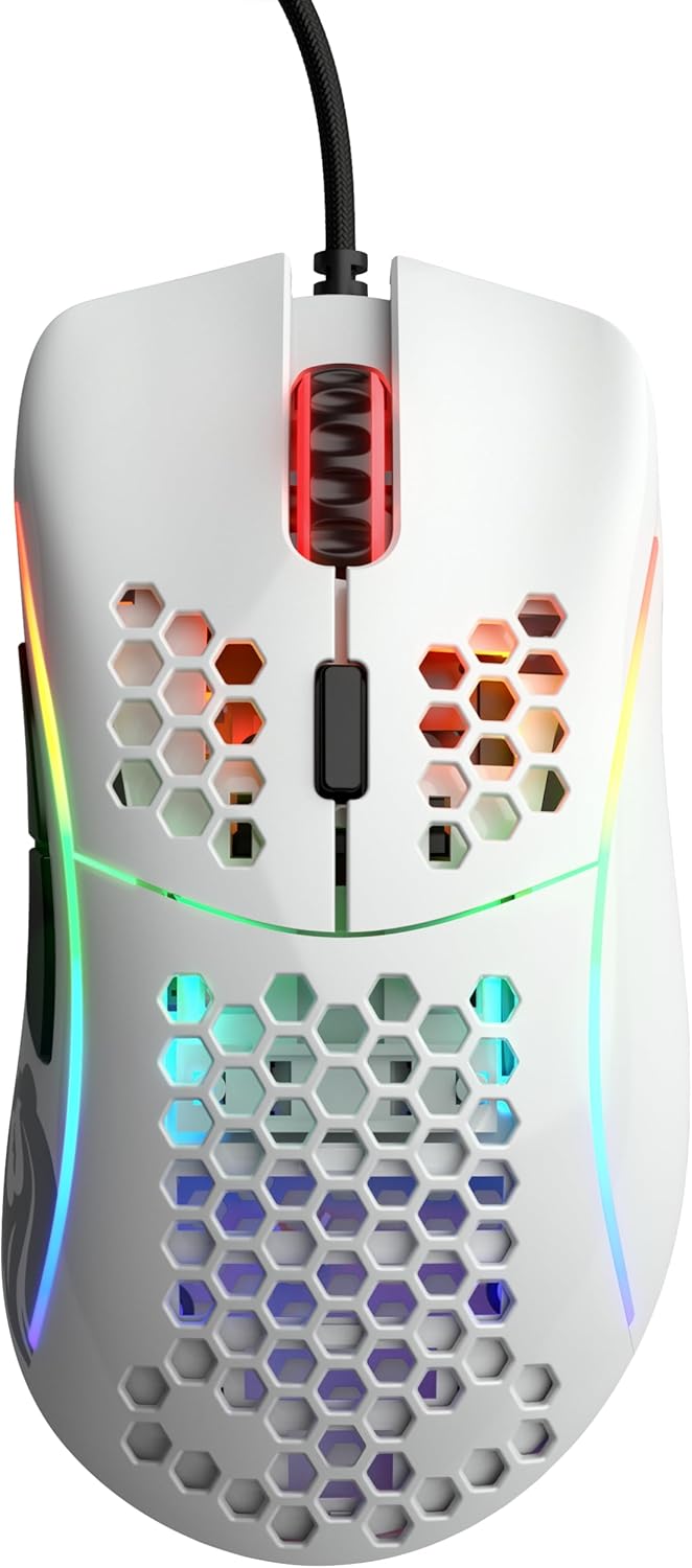 Glorious Gaming Model D Wired Gaming Mouse – superleichtes Wabendesign mit 68 g, RGB-Beleuchtung, er