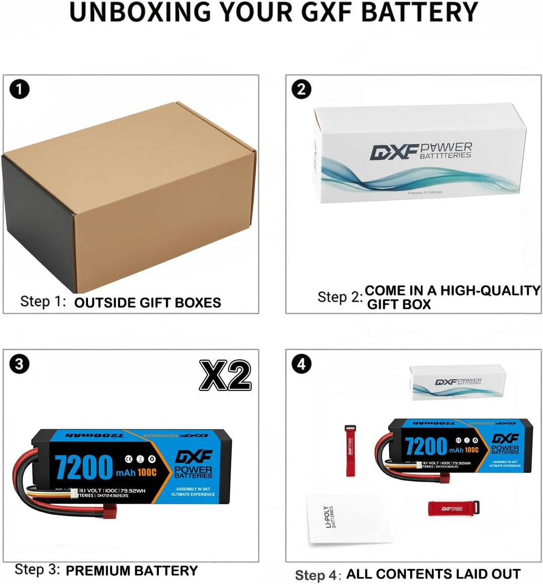 DXF 3S Lipo Akku 6750mAh 11,1V 100C 3S Hard Case mit T-Anschluss für FPV Racing Drohnen Hubschrauber