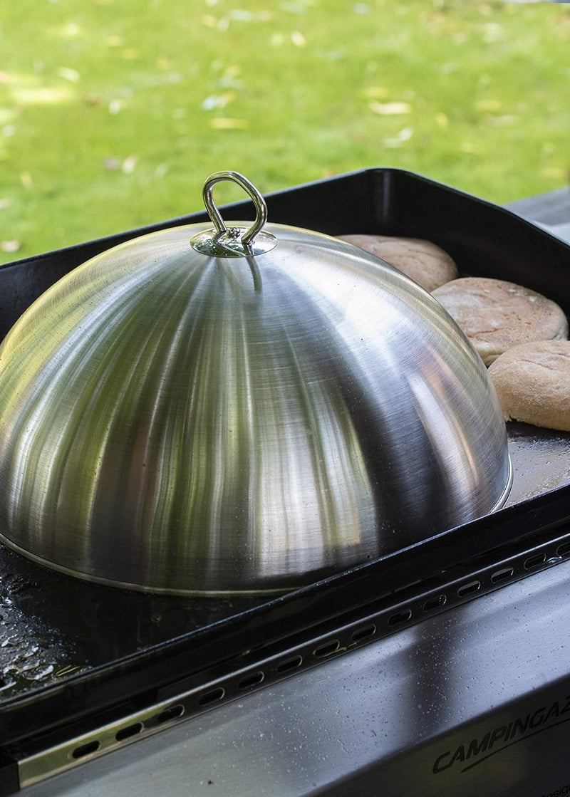 Campingaz Premium Plancha Garhaube, Speiseglocke aus Edelstahl, Grillzubehör Garglocke für Grills un