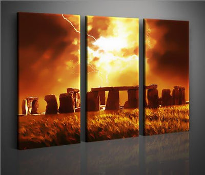 islandburner Bild Bilder auf Leinwand Stonehenge XXL Poster Leinwandbild Wandbild art up your life ®