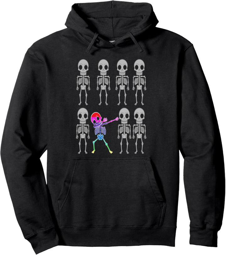Seien Sie selbst Dabbing Skelett glücklich Halloween-Kostüm Pullover Hoodie