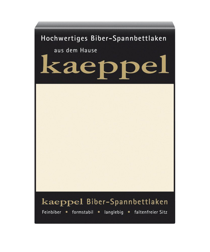 Kaeppel Biber Bettlaken Betttuch 180-200x200 cm Spannbettlaken 14 Farben Uni Öko, Farbe:Leinen 200 c