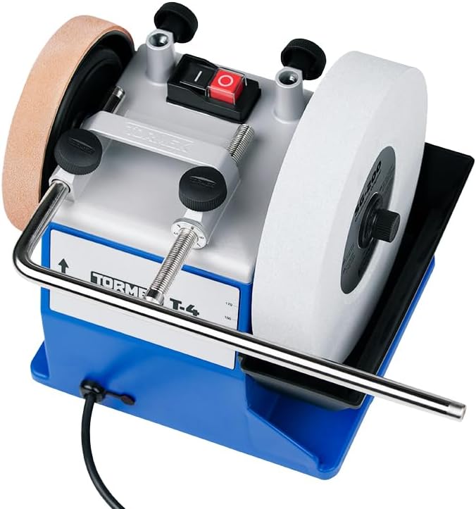 Tormek T-4 Original kompaktes wassergekühltes Schleifsystem für Schneidwerkzeuge, DE Version, Deutsc