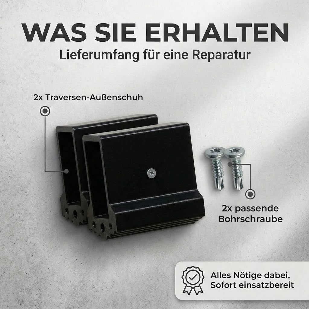 Leiterfüsse 2er Set | Ersatzfüsse Aussenschuhe aus TPU für Traversen & Aluleitern — Rutschfest, UV-B