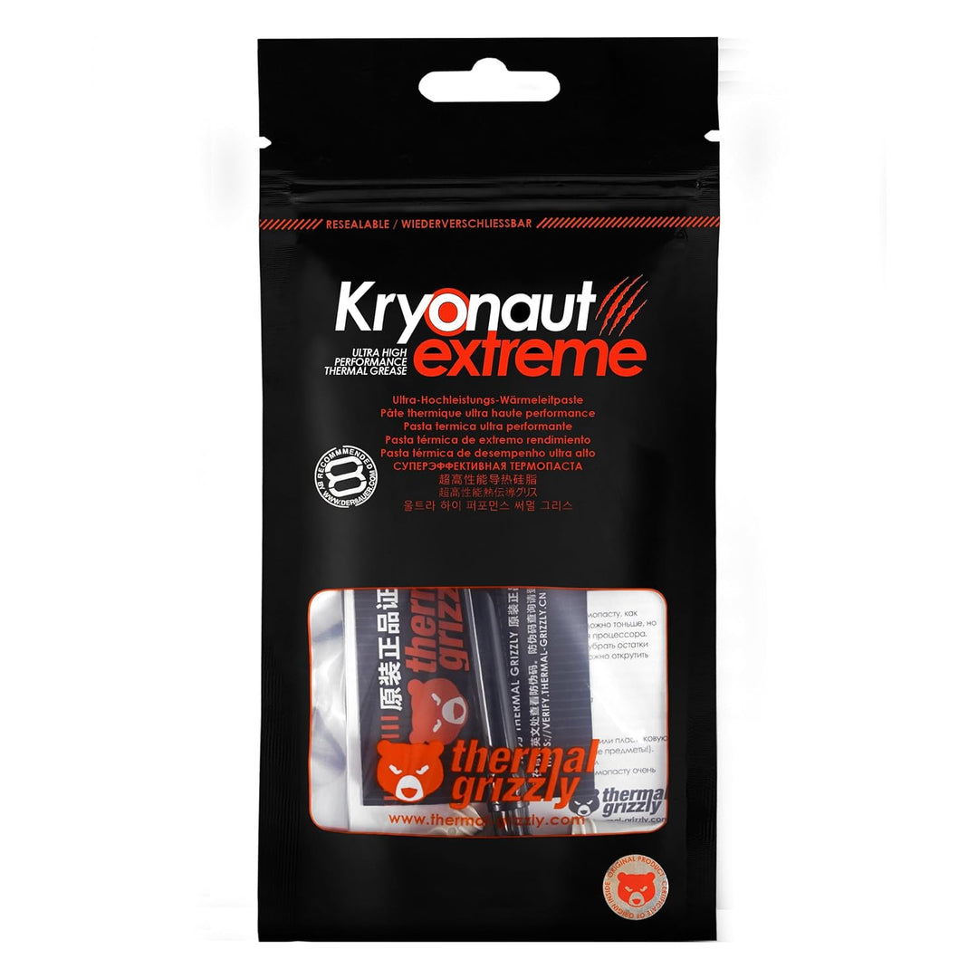 Thermal Grizzly - Kryonaut extreme - 2 Gramm - Extrem Hochleistungsfähige Wärmeleitpaste - Für Maxim