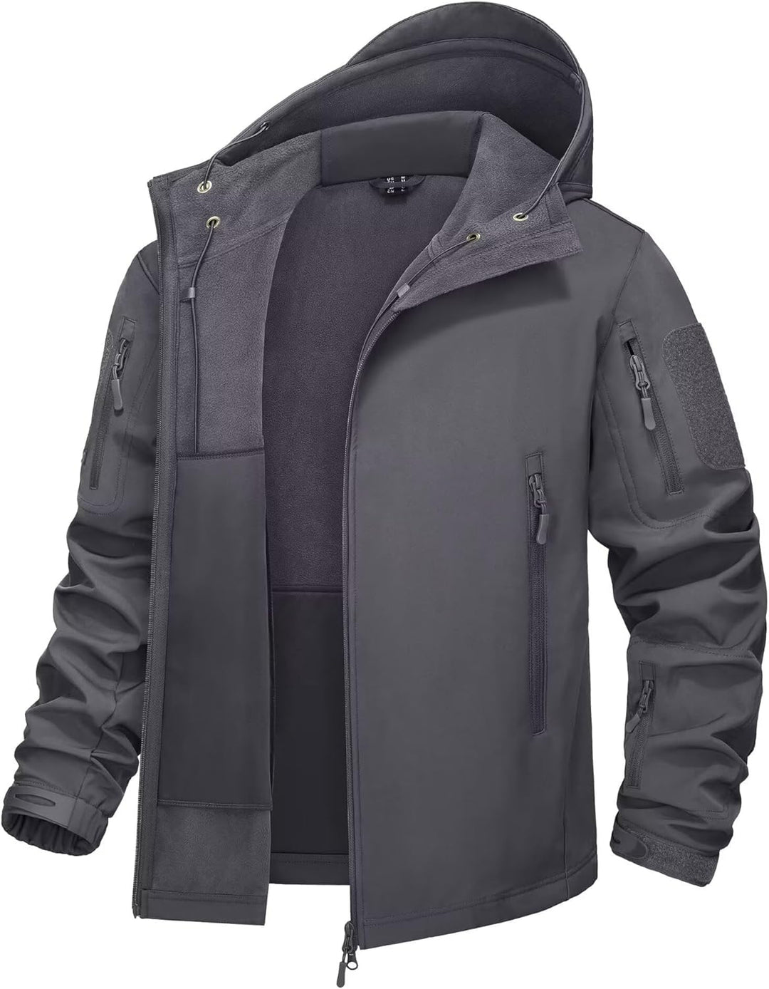 KEFITEVD Tactical Softshell Jacke Herren Fleece Gefüttert Wasserabweisend Atmungsaktiv Outdoorjacke