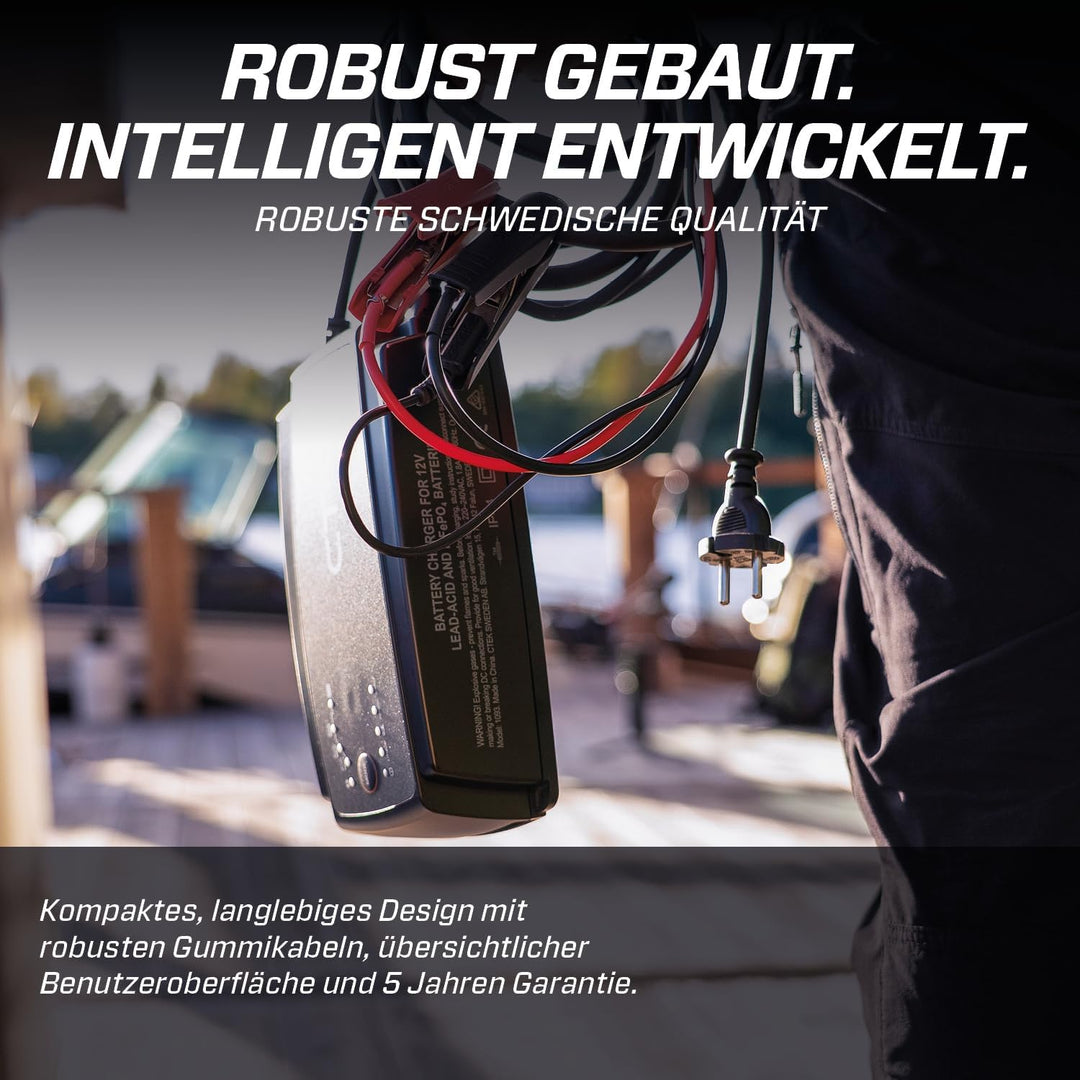 CTEK NXT 15 Smart-Batterieladegerät 12 V, 15 A, Lithium-kompatibel, Rekonditionierungs- und Versorgu