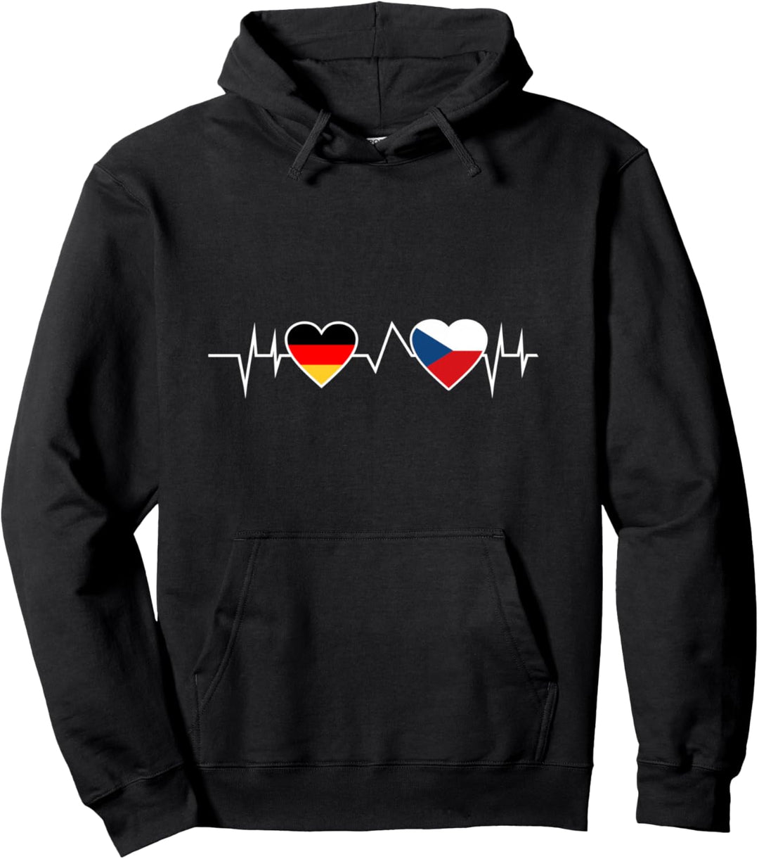 Tscheche Deutschland Tschechien Herzschlag Pullover Hoodie