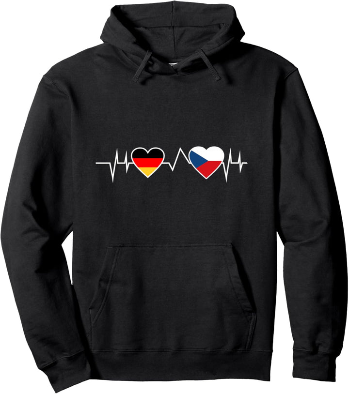 Tscheche Deutschland Tschechien Herzschlag Pullover Hoodie