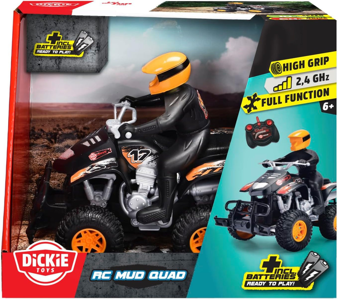 Dickie Toys - RC Auto Mud Quad (21 cm) - ferngesteuertes Auto ab 6 Jahre mit Gummireifen, Remote Con