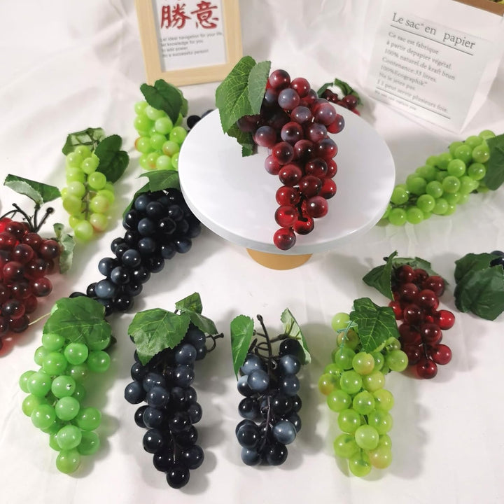 10 PCS Künstliche Weintrauben Deko - Kunststoff Trauben für Gartendekoration, Obststützen, Dekorativ