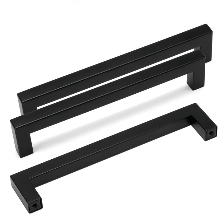 HauSun 5 Stück Möbelgriffe 128mm Schwarz Küchengriffe aus Edelstahl Schrankgriffe mit Schrauben Türg
