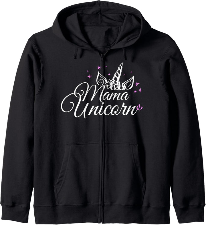 Trendy Mama Unicorn Sparkles Kapuzenjacke