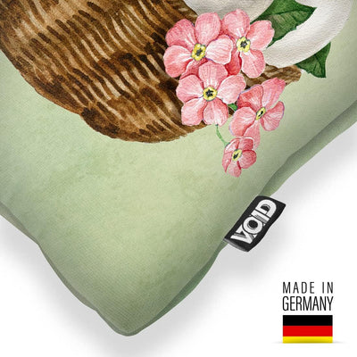 VOID Eierkorb Blumen 80x80 Kissenhülle Polyester Zierkissen Couchkissen Ostern Osterdeko Deko 70 x 7