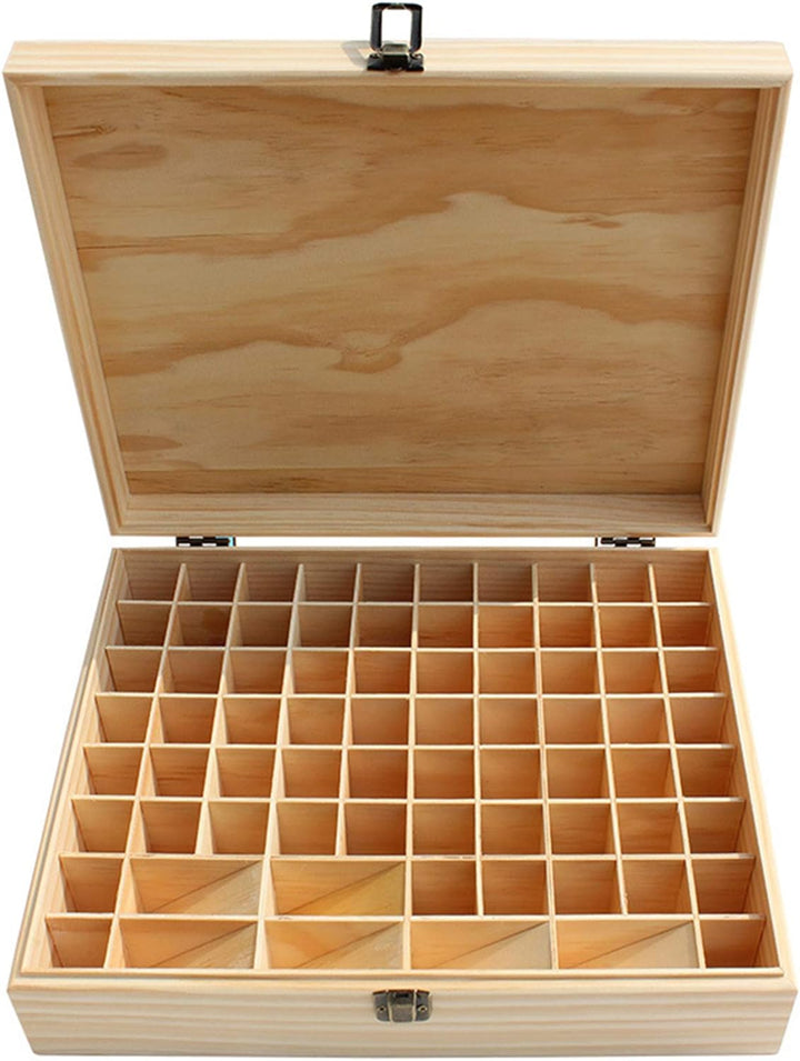RoseFlower Bambus Ätherisches Öl Organisator Behälter Duftöle Display Ständer, 74 Löcher Aufbewahrun