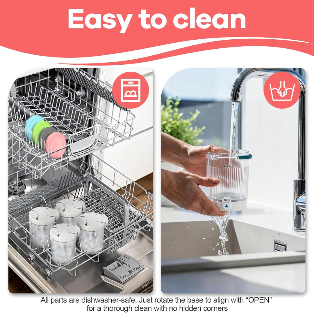 4 Stück Creami Behälter für Ninja Swirl Creami NC700 NC701EU Serie, Eiscreme Behälte 480ML BPA-Frei