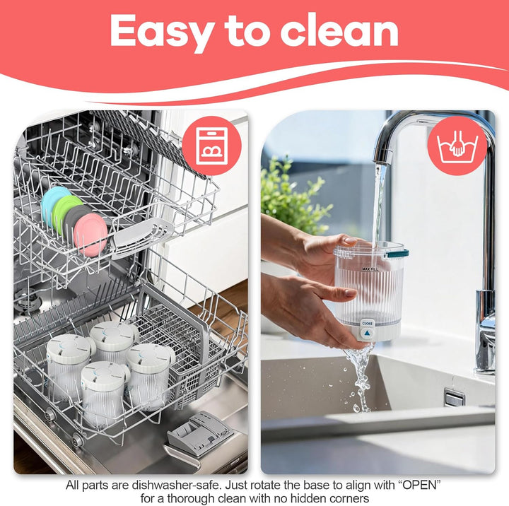 4 Stück Creami Behälter für Ninja Swirl Creami NC700 NC701EU Serie, Eiscreme Behälte 480ML BPA-Frei