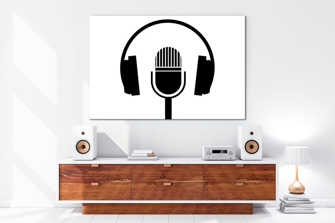 deyoli Audioaufnahmen Format: 80x60 Effekt: Sepia als Leinwandbild, Motiv fertig gerahmt auf Echthol