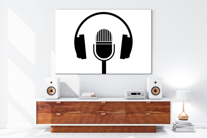 deyoli Audioaufnahmen Format: 80x60 Effekt: Sepia als Leinwandbild, Motiv fertig gerahmt auf Echthol