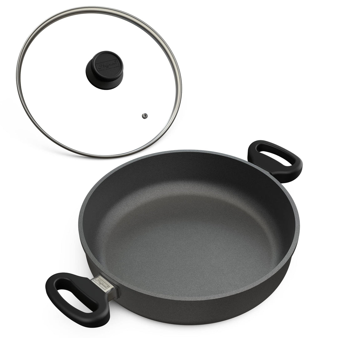 Hoffmann Servierschmorpfanne 20 cm I Aluguss Bratkasserolle I Bratpfanne Brater I Pfanne Induktionsh