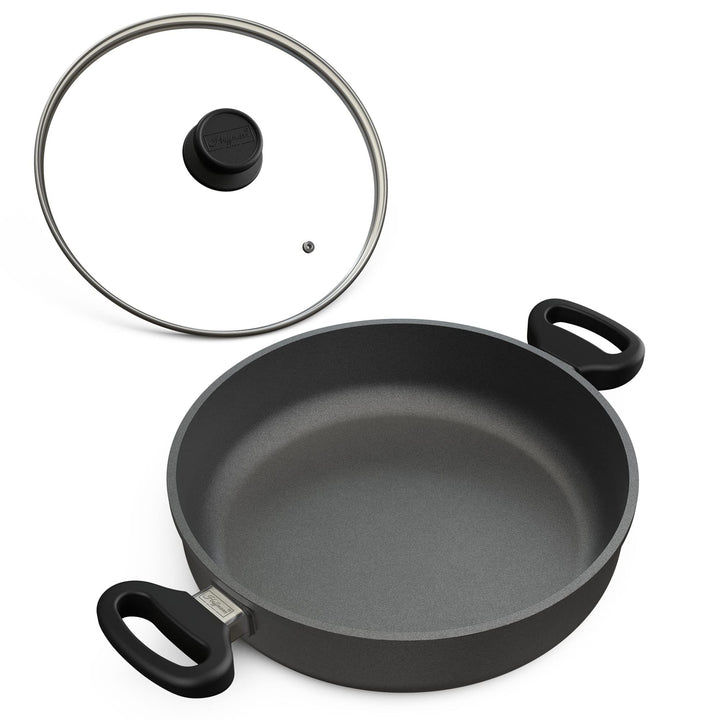 Hoffmann Servierschmorpfanne 20 cm I Aluguss Bratkasserolle I Bratpfanne Brater I Pfanne Induktionsh