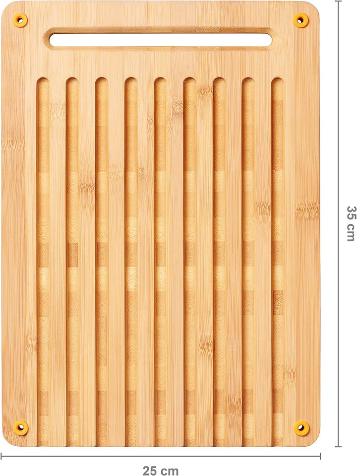 Fiskars Bambus Schneidebrett, Functional Form, Zweiseitig, Masse: 35 x 25 x 1,5 cm, Bambus, 1059230,