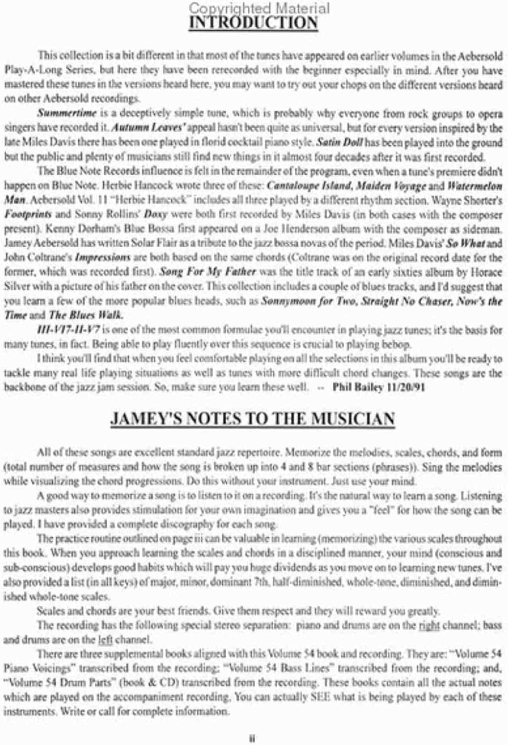 Jamey Aebersold Jazz, Volume 54: Maiden Voyage - Fourteen Easy to Play Jazz Melodien