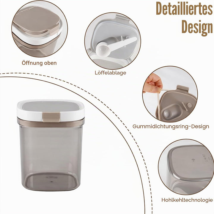 Kaffeedose Bohnen 1300ml Vorratsgläser mit Deckel Luftdicht Behälter Kaffeepads Dose zur Aufbewahrun