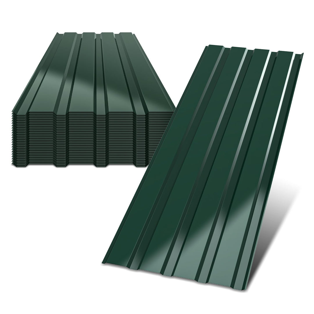 Trapezblech 24 Stück, 115 x 45 cm, ca. 12 m², 0,25 mm, Grün | Profilblech aus verzinktem Stahl, Dach