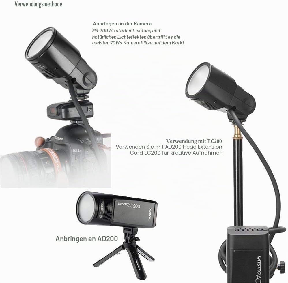 GODOX H200R Blitzkopf rund für PocketFlash AD200, 1 Stück (1er Pack)