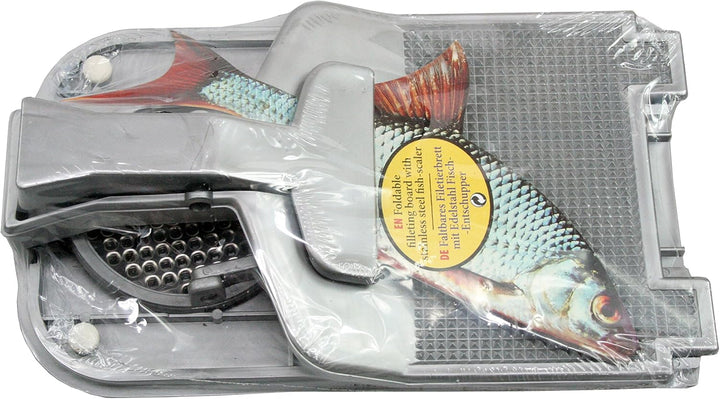 Jaxon Faltbares Filetierbrett mit Edelstahl Fisch-Entschupper