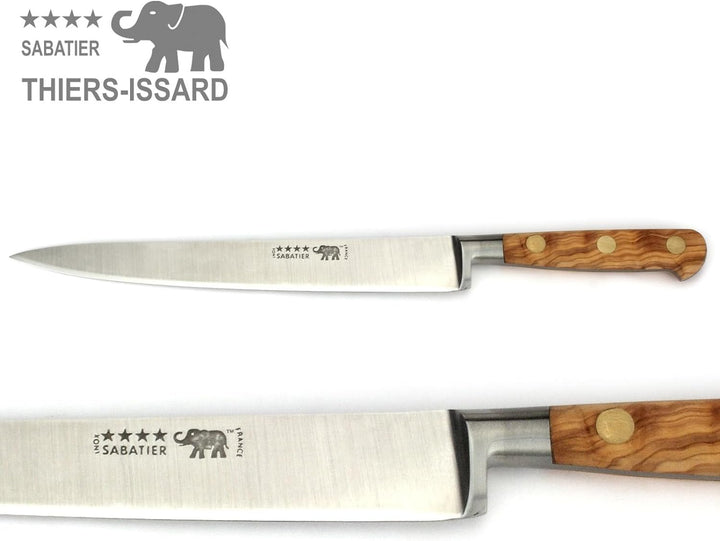 Thiers-Issard Sabatier Filetiermesser Küchenmesser Messer - Klinge 20 cm - Griff Olive Olivenholz -