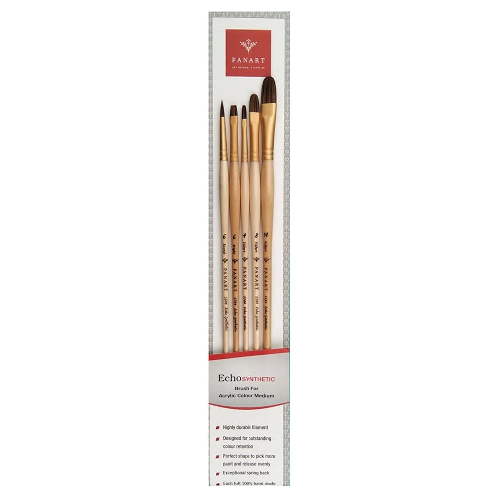Pan Art Pinselset Synthetisch Nr.04-14 - Acryl - 1x5 Einheit ES-04, ES-04