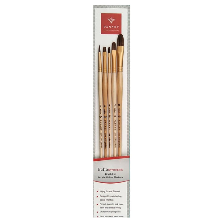 Pan Art Pinselset Synthetisch Nr.04-14 - Acryl - 1x5 Einheit ES-04, ES-04
