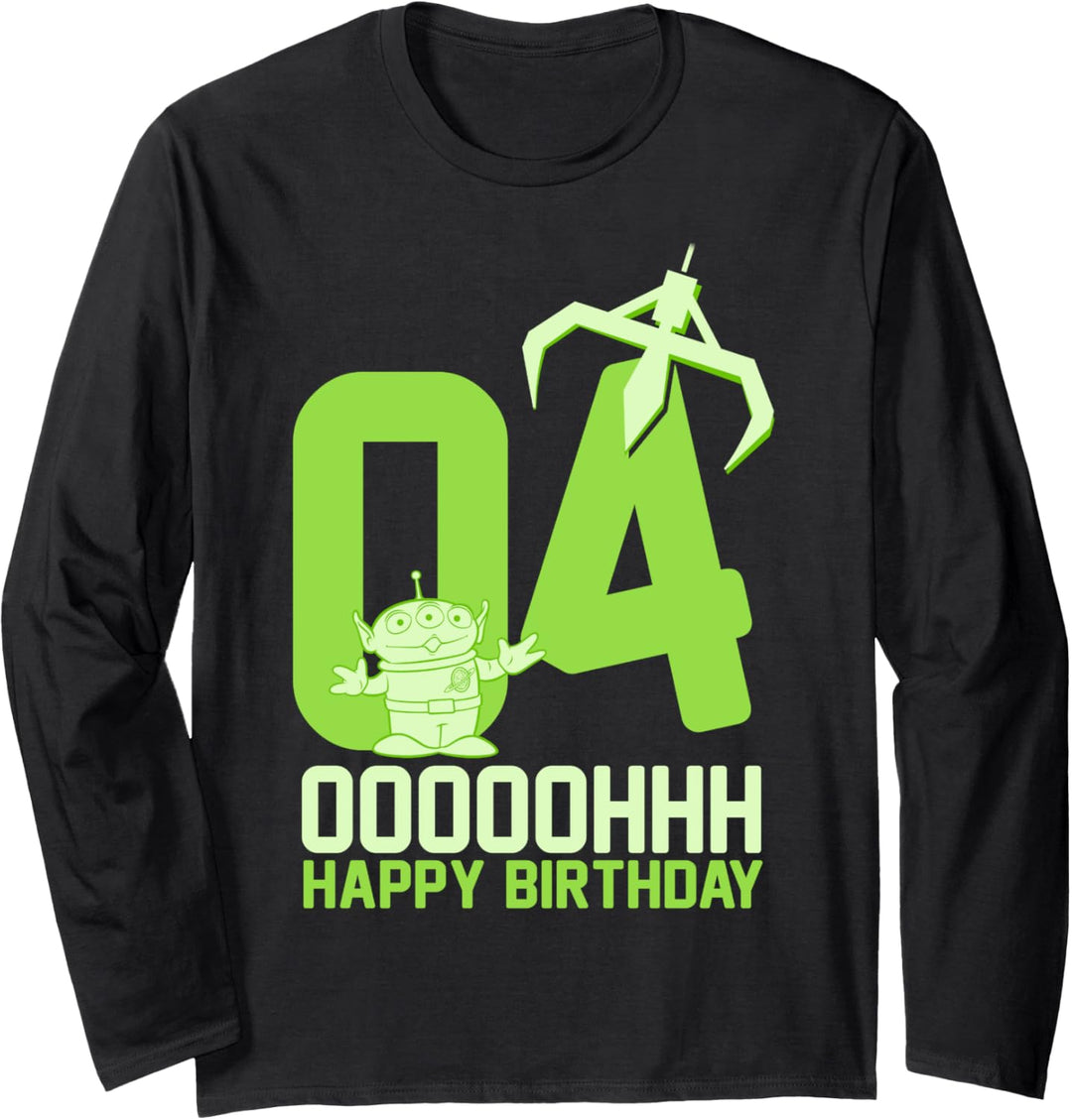 Disney Pixar Toy Story Aliens Ooh Happy 4th Birthday Langarmshirt