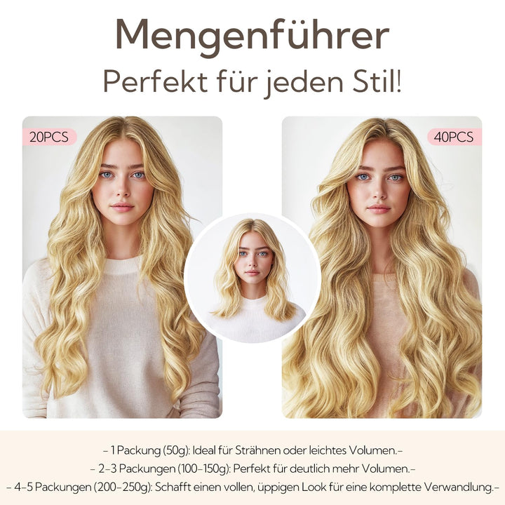 Hotbanana Tape-In-Haarextensions, 35cm 20 Stück 50g Tiefschwarz Tape-In-Echtes Remy-Echthaar-Extensi