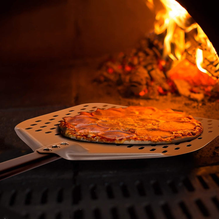 G.a HOMEFAVOR Perforierter Pizzaschieber, Pizzaschaufel aus Hart Eloxiertes Aluminium Rechteckige Pr