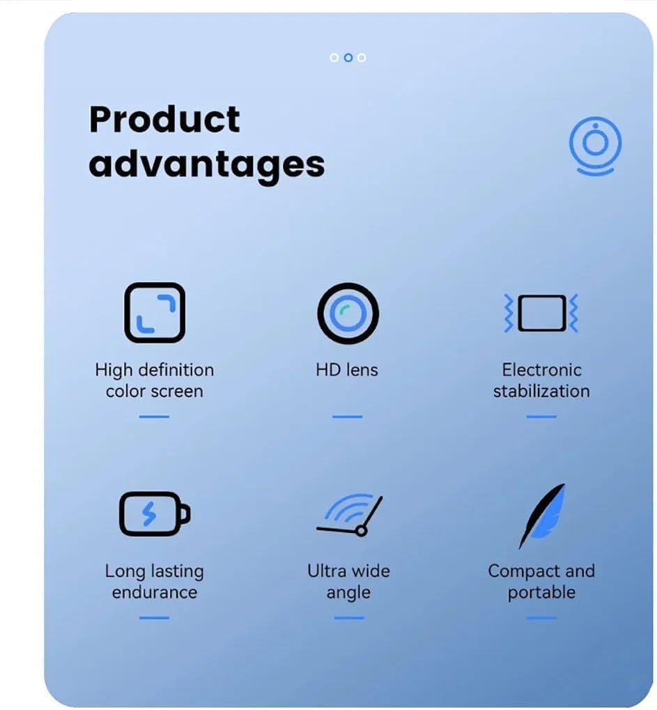1080P Mini Action Kamera mit 64GB TF Karte, Tragbare Bodycam mit Audio & Video, Wearable Körperkamer