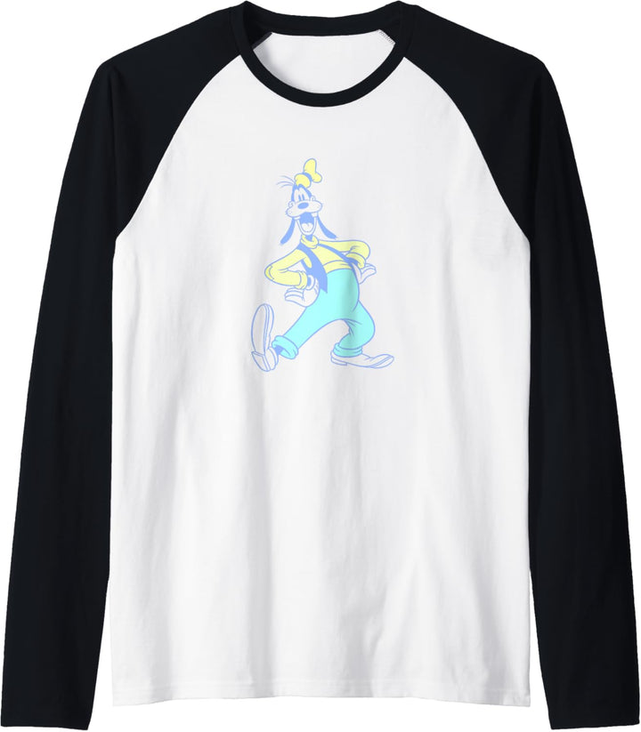 Disney Mickey And Friends Goofy Neon Portrait Raglan